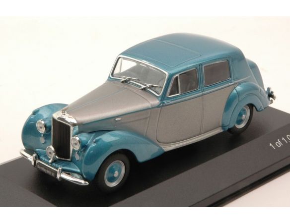 White Box WB185 BENTLEY MK VI 1950 SILVER/METALLIC LIGHT BLUE 1:43 Modellino