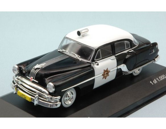 White Box WB189 PONTIAC CHIEFTAIN 1954 CALIFORNIA HIGHWAY PATROL POLICE 1:43 Modellino