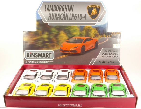 KINSMART KT5389 LAMBORGHINI HURACAN LP620-2 SUPER TROFEO 1:36 Modellino