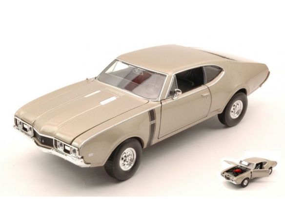 Welly WE24024GD OLDSMOBILE 442 1968 LIGHT GOLD 1:24 Modellino