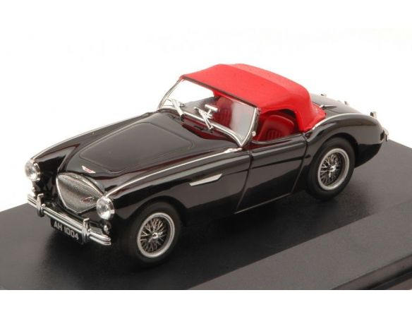 Oxford OXFAH1004 AUSTIN HEALEY 100 BN1 1953-1958 BLACK W/SOFT TOP RED 1:43 Modellino