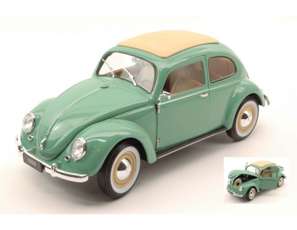 Volkswagen VW Classic Beetle Soft Top 1950 Pastel Green 1:18 Model 18040GR WELLY 