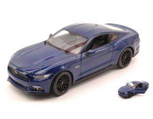 Welly WE24062BL FORD MUSTANG GT 2015 BLUE 1:24 Modellino
