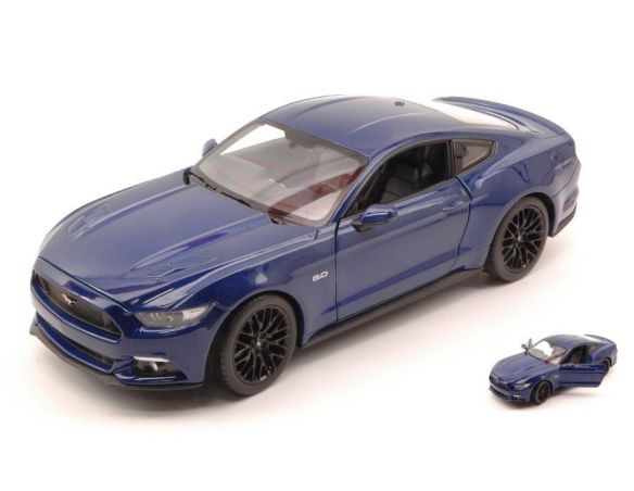 Welly WE24062BL FORD MUSTANG GT 2015 BLUE 1:24 Modellino