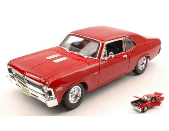 Maisto MI31132R CHEVROLET NOVA SS COUPE' 1970 RED 1:18 Modellino