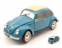 Welly WE18040BL VW CLASSIC BEETLE SOFT TOP 1950 PASTEL BLUE 1:18 Modellino