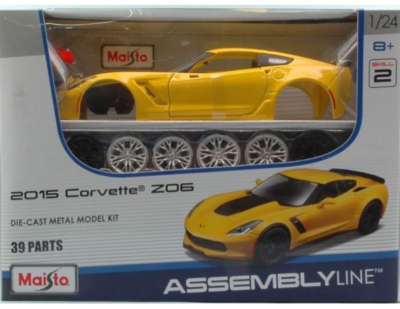 Maisto MI39246 CHEVROLET CORVETTE Z06 2015 YELLOW  KIT 1:24 Modellino