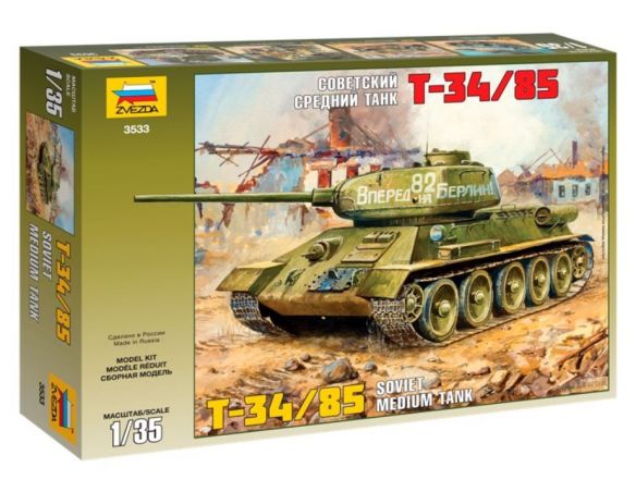 Zvezda Z3533 SOVIET TANK T-34/85 KIT 1:35 Modellino