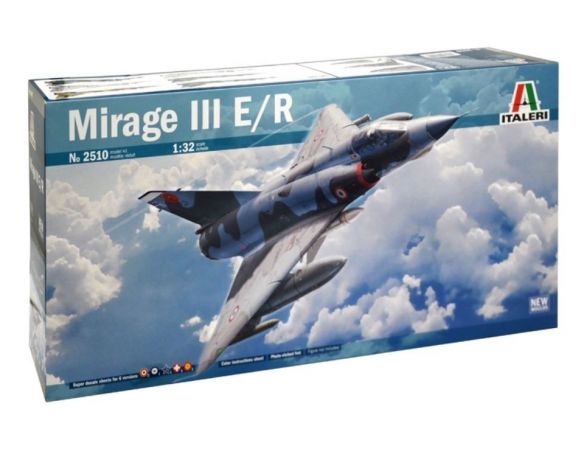 Italeri IT2510 MIRAGE III E/R C/SUPER DECALS x 6 VERSIONI + FOTOINCISIONI KIT 1:32 Modellino