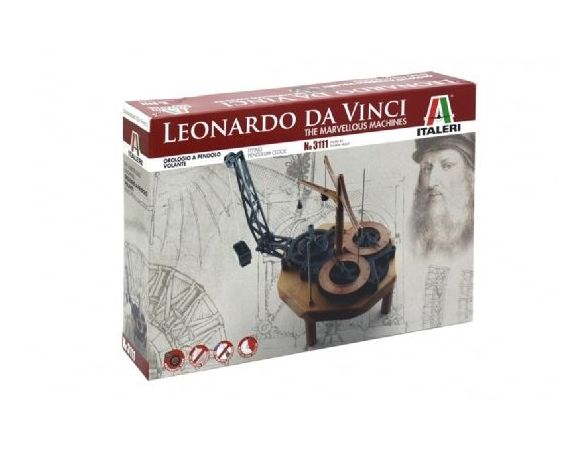 Italeri IT3111 LEONARDO DA VINCI FLYING PENDULUM CLOCK DIM.BOX cm 31x21x6 KIT Modellino