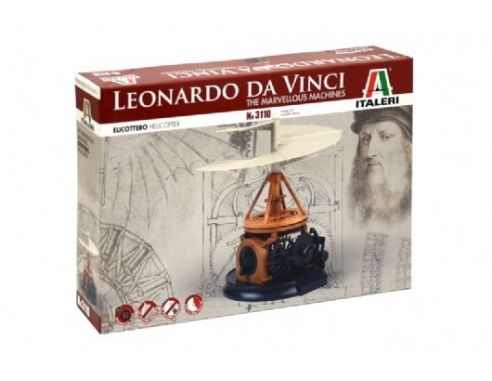 Italeri IT3110 LEONARDO DA VINCI HELICOPTER DIM.BOX cm 31x21x6 KIT Modellino