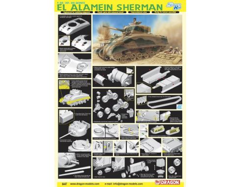 Dragon D6447 EL ALAMEIN SHERMAN SMART KIT 1:35 Modellino