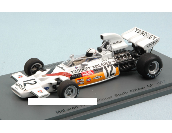 Spark Model S4292 MC LAREN M19a D.HULME 1972 N.12 WINNER SOUTH AFRICAN GP 1:43 Modellino