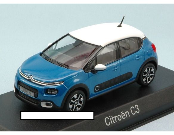 Norev NV155268 CITROEN C3 2016 COBALT BLUE & WHITE ROOF 1:43 Modellino