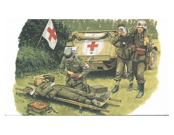 Dragon D6074 GERMAN MEDICAL TROOPS KIT 1:35 Modellino