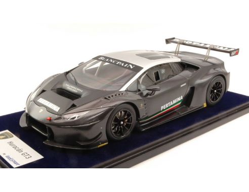 Looksmart LS1805F LAMBORGHINI HURACAN GT3 CARBON WITH SILVER ROOF 1:18 Modellino