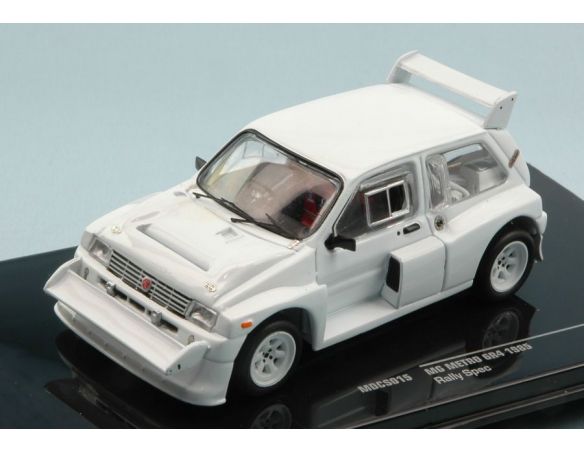 Ixo model MDCS015 MG METRO 6R4 RALLY SPEC.1985 WHITE + 4 RUOTE DI SCORTA 1:43 Modellino