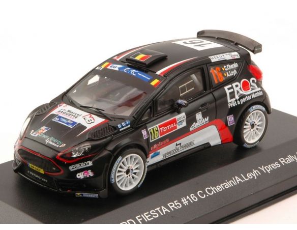 White Box WBR014 FORD FIESTA N.16 2nd YPRES RALLY 2014 C.CHERAIN-A.LEYH 1:43 Modellino
