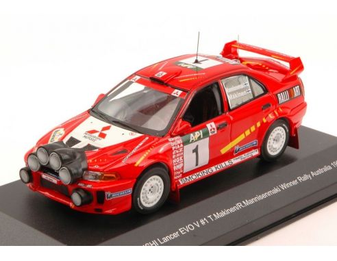 White Box WBR017 MITSUB.LANCER EVO V N.1 WINNER AUSTRALIA 1998 MAKINEN-MANNISENMAKI 1:43 Modellino