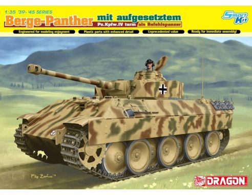 Dragon D6835 BERGE PANTHER MIT.PZ KPFW.IV TURM KIT 1:35 Modellino