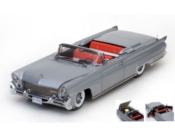 SunStar SS4706 LINCOLN CONTINENTAL MKIII OPEN CONVERTIBLE 1958 SILVER GREY 1:18 Modellino