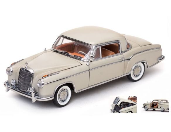 SunStar SS3568 MERCEDES 220 SE COUPE' 1958 PASTEL LIGHT GREY 1:18 Modellino