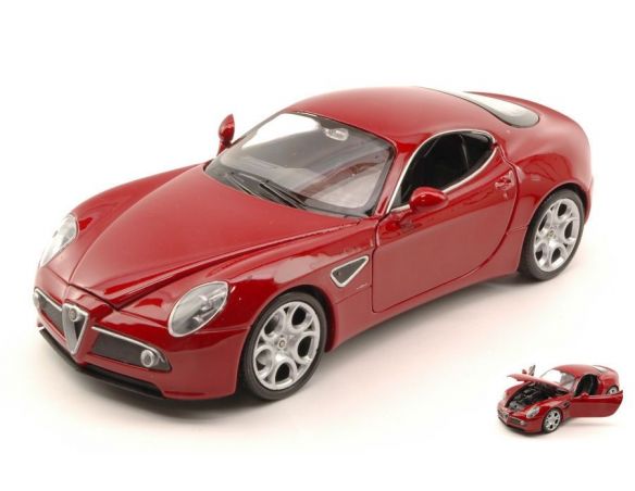 Welly WE2490R ALFA ROMEO 8C 2006 RED 1:24 Modellino