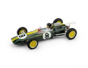 Brumm BM0332CH LOTUS 25 J.CLARK 1963 N.8 WINNER ITALIA GP WORLD CHAMPION + PILOTA 1:43 Modellino