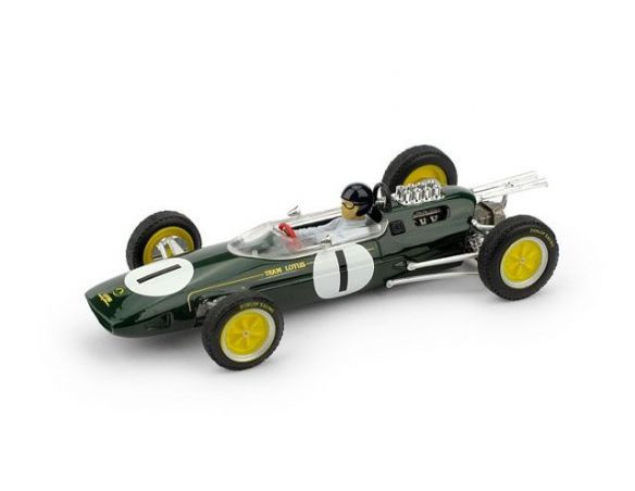 Brumm BM0331CH LOTUS 25 J.CLARK 1963 N.1 WINNER BELGIO GP WORLD CHAMPION + PILOTA 1:43 Modellino
