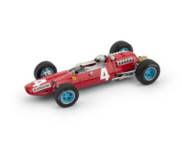 Brumm BM0297CH FERRARI 512 F1 L.BANDINI 1965 N.4 4th ITALIA GP + PILOTA 1:43 Modellino