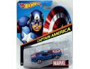 Hot Wheels HWBDM71 VEICOLO PERSONAGGIO MARVEL CAPITAIN AMERICA 1:64 Modellino
