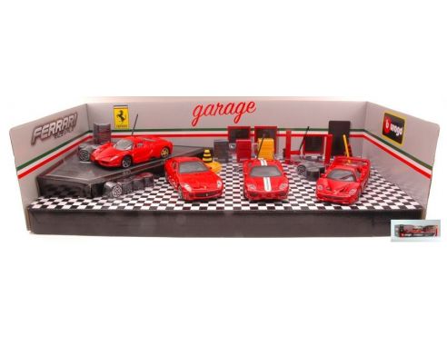 Bburago BU31214 SET OFFICINA C/4 FERRARI 1:43 Modellino