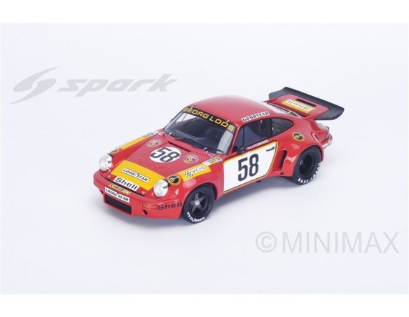 Spark Model S18165 PORSCHE 911 RSR 3.0 N.58 5th LM 1975 FITZPATRICK-VAN LENNEP-SCHURTI 1:18 Modellino