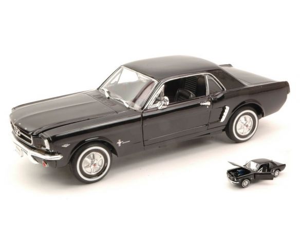 Welly WE2451BK FORD MUSTANG COUPE' 1964 BLACK 1:24 Modellino