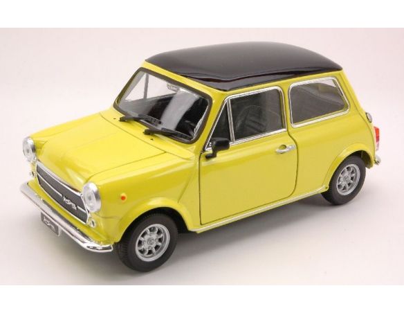 Welly WE2496Y MINI COOPER 1300 1973 YELLOW W/BLACK ROOF 1:24 Modellino