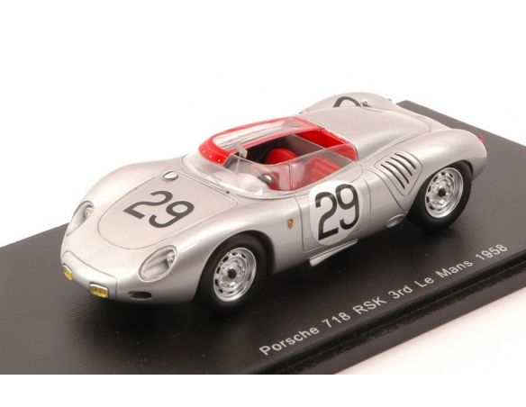 Spark Model S1869 PORSCHE 718 RSK SPYDER N.29 3rd LM 1958 J.BEHRA-H.HERMANN 1:43 Modellino