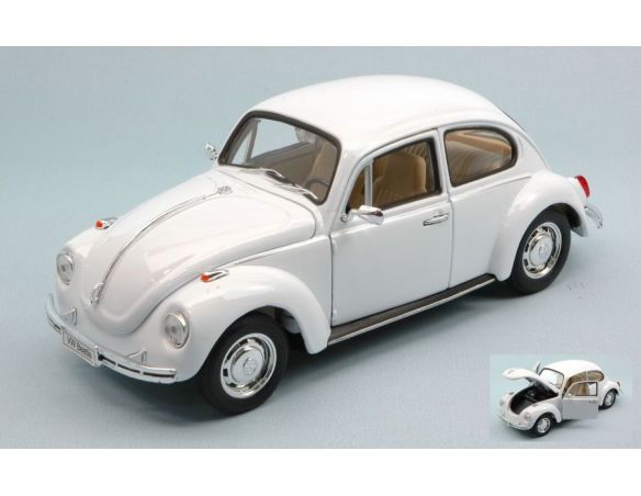 Welly WE2436W VW BEETLE 1968 WHITE 1:24 Modellino