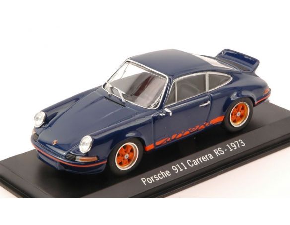 Spark Model SDC001 PORSCHE 911 CARRERA RS 1973 BLUE W/ORANGE STRIPES 1:43 Modellino