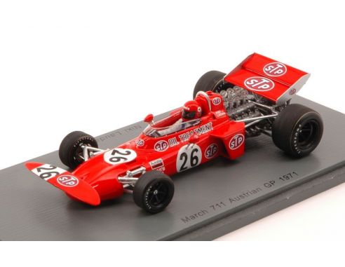 Spark Model S3379 MARCH 711 N.LAUDA 1971 N.26 RETIRED AUSTRIAN GP 1:43 Modellino