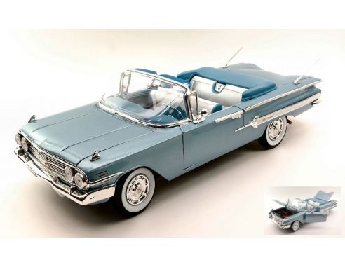 Welly WE9864 CHEVROLET IMPALA 1960 METALLIC LIGHT BLUE 1:18 Modellino