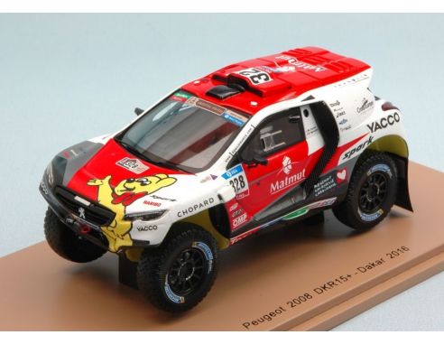 Spark Model S4879 PEUGEOT 2008 DKR15 N.328 20th DAKAR 2016  R.DUMAS-F.BORSOTTO 1:43 Modellino