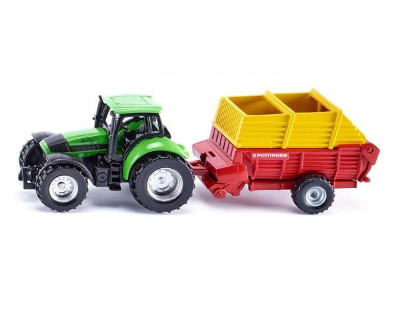 Sky Marks SK1676 TRATTORE C/CARRO RACCOLTA POTTINGER cm 15 Modellino