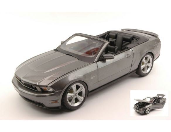 Maisto MI31158S FORD MUSTANG GT CONVERTIBLE 2010 SILVER 1:18 Modellino