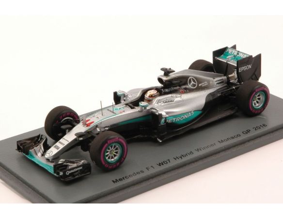 Spark Model S5001 MERCEDES F1 W07 HYBRID L.HAMILTON N.44 WINNER MONACO GP 1:43 Modellino