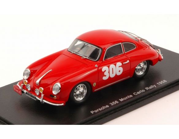 Spark Model S1354 PORSCHE 356 N.306 MONTE CARLO 1958 L.STROSS-M.WHALEY 1:43 Modellino