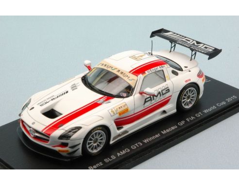 Spark Model SA086 MERCEDES SLS GT3 N.1 WINNER MACAU FIA GT 2015 M.ENGEL LIM.500 1:43 Modellino