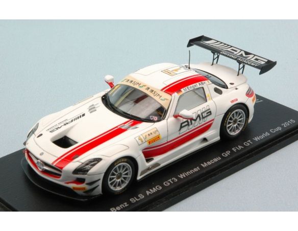 Spark Model SA086 MERCEDES SLS GT3 N.1 WINNER MACAU FIA GT 2015 M.ENGEL LIM.500 1:43 Modellino