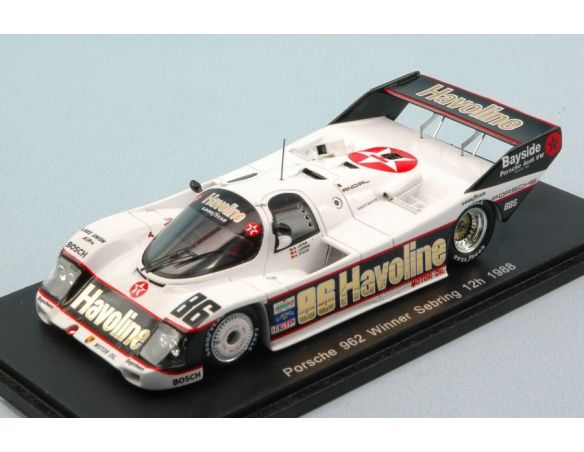 Spark Model S43SE88 PORSCHE 962 N.86 WINNER 12H SEBRING 1988 K.LUDWIG-H.STUCK 1:43 Modellino