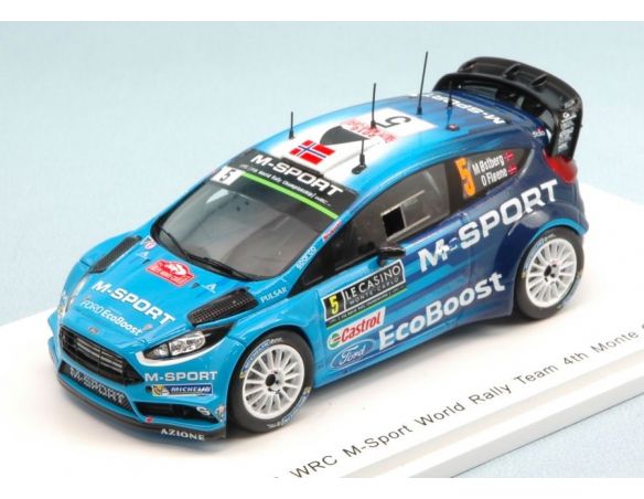 Spark Model S4962 FORD FIESTA N.5 4th MONTE CARLO 2016 M.OSTBERG-O.FLOENE 1:43 Modellino