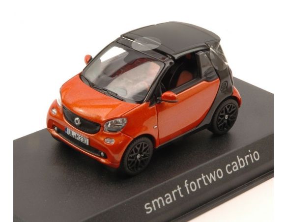 Norev NV351422 SMART FORTWO CABRIO 2015 ORANGE/BLACK GLOSS 1:43 Modellino